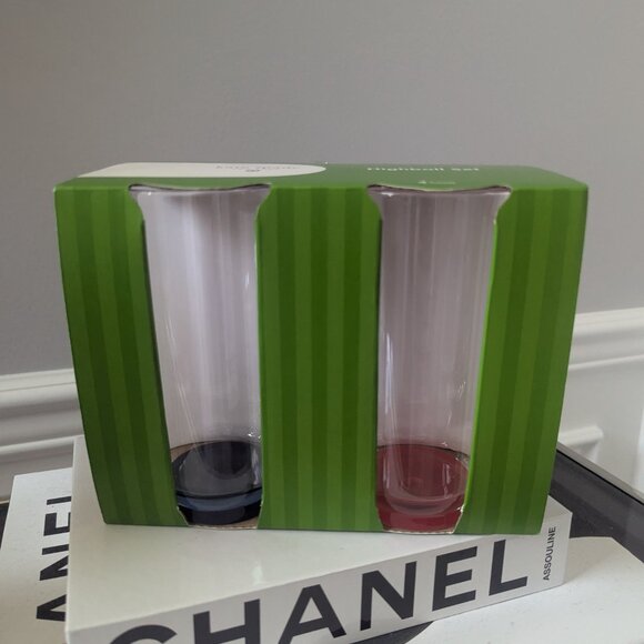 4pc Acrylic Highball Drinkware Set Green/Cream/Pink/Blue - Kate Spade new - Picture 2 of 3